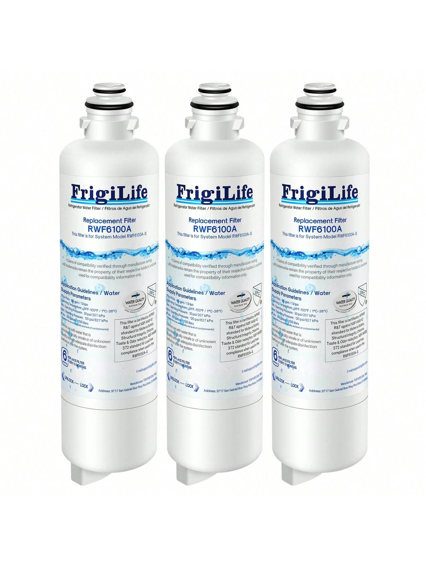 FrigiLife BORPLFTR55 Replacement For Ultra Clarity Pro, 12033030, 12028325, 11025825, 11032531, WFC100MF, WFS200MF, RA450022, 3PACK