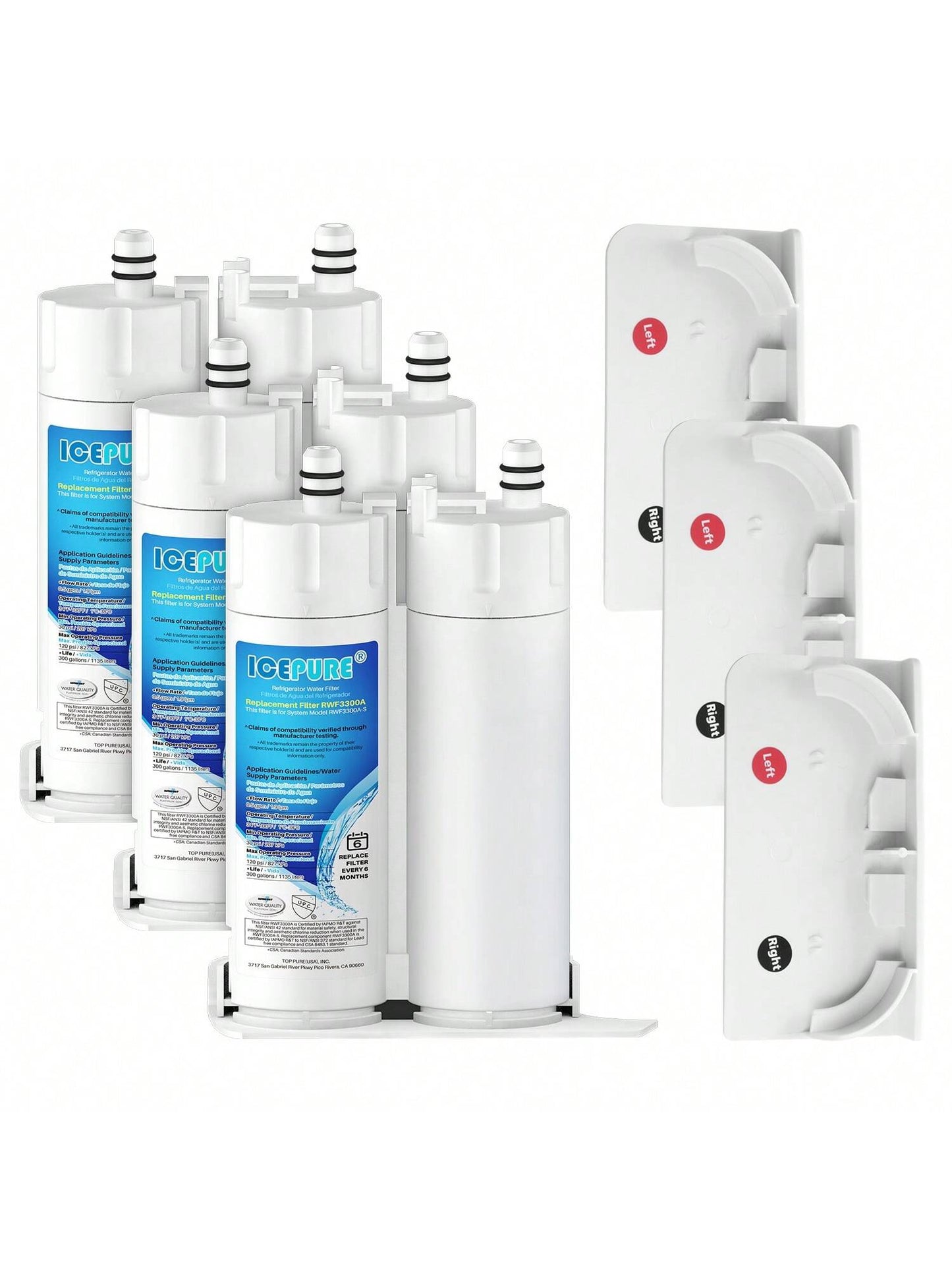 ICEPURE Refrigerator Water Filter Replacement For WF2CB PureSource2 EWF01, FC100, NGFC 2000, Kenmore 9916, 469916, 469911, EWF2CBPA 1004-42-FA, FC300, AQF-FF29, RWF1031, EFF-6029A, MB-100, 3PACK