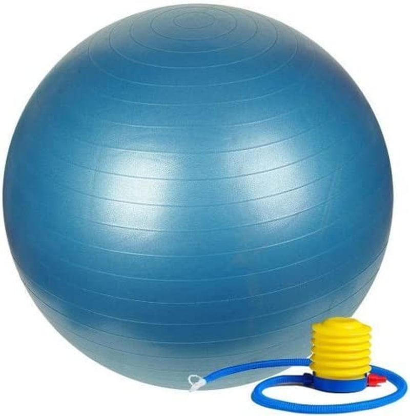 75Cm Exercise Ball with Foot Pump - Includes 1 Ball +1 Pump - for 6Ft & up Big & Tall Users