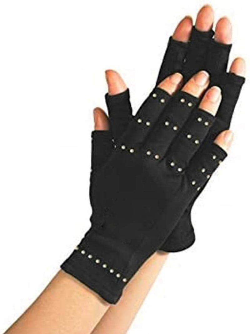 Dan&Dre 1 Pair Arthritis Gloves , Copper Hands Health Care Wrist Support Copper Hands Arthritis Compressing Gloves for Hand Support, Rheumatoid, Swelling and Tendonitis Pain Relief