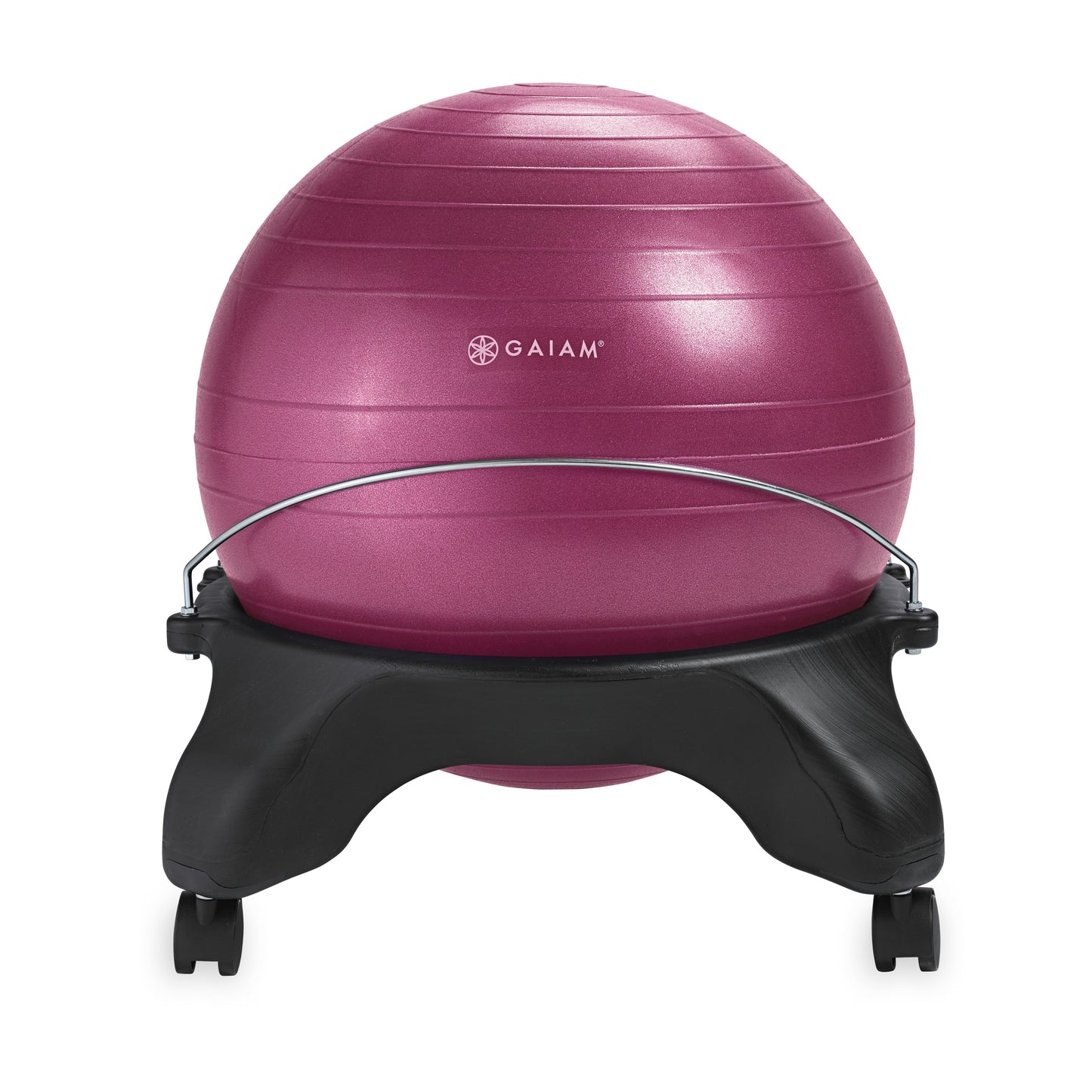 Gaiam Backless Exercise Balance Ball Chair, Fuchsia