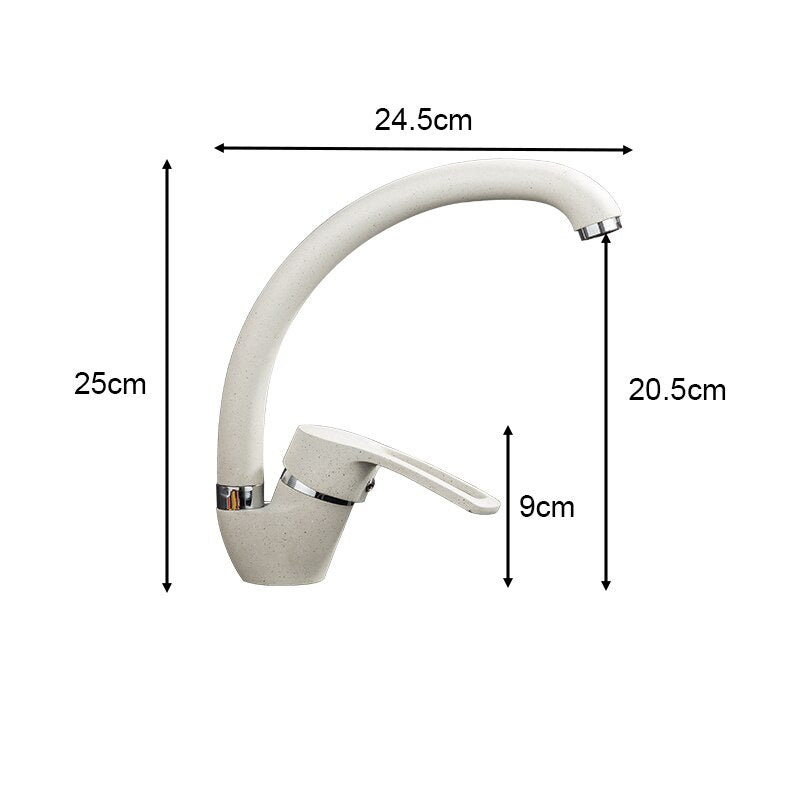 Polished Kitchen Basin Faucet Cold and Hot Chrome Black 360 Rotating Single Handle Torneira Home Deck Mounted Water Mixer Tap