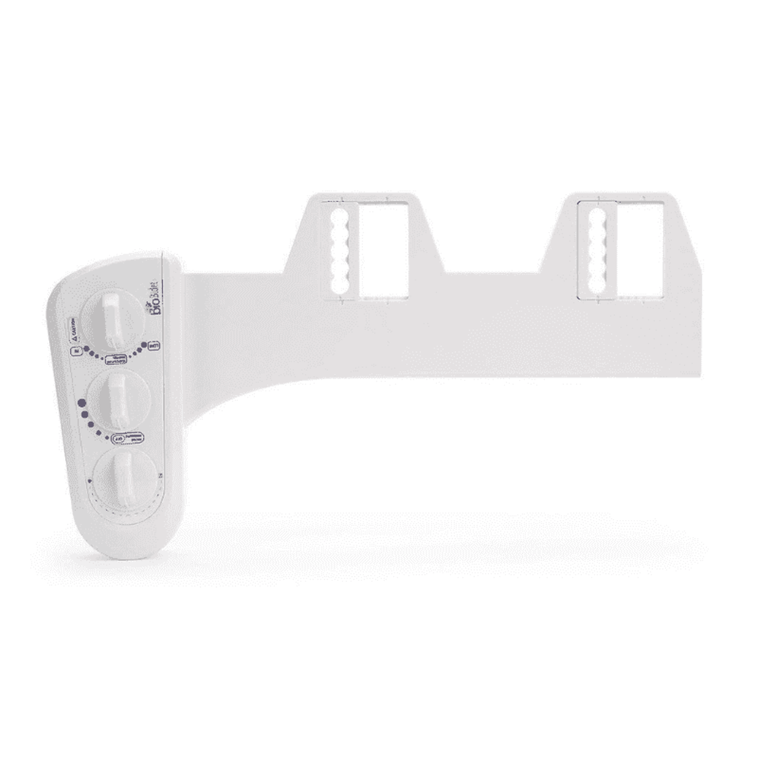Bio Bidet Duo Dual Nozzle Hot and Cold Fresh Water Spray Non-Electric Mechanical Bidet Toilet Seat Attachment Posterior and Feminine Wash