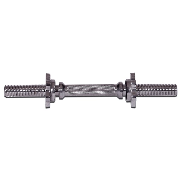 York Barbell Chrome 14" Spin-Lock Dumbbell Handle w/ Spin-Lock Collars