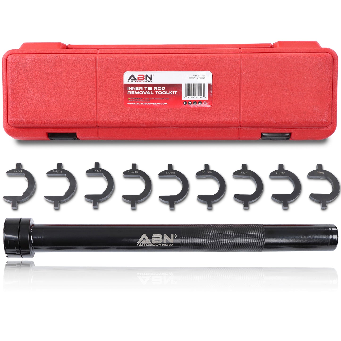 Inner Tie Rod Removal Tool Set - Tie Rod Tool with 9 Crowfoot Adapters