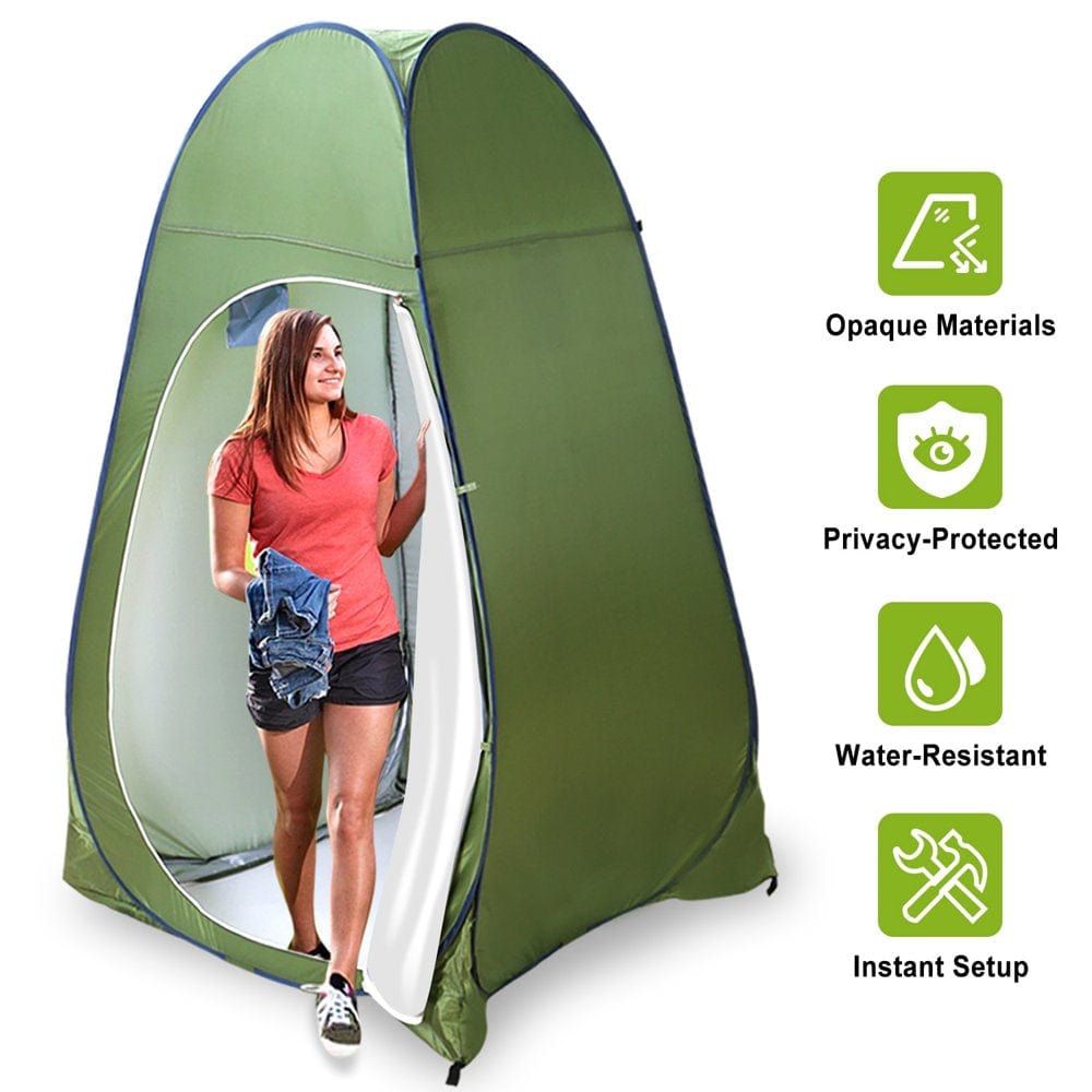 Autoster 1Person Outdoor Pop up Toilet Tent Portable Changing Clothes Room Shower Tent - Green