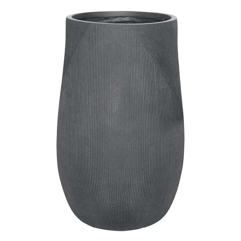 Catcci Crosby St. Clovis Black Tall Outdoor Planter, Large