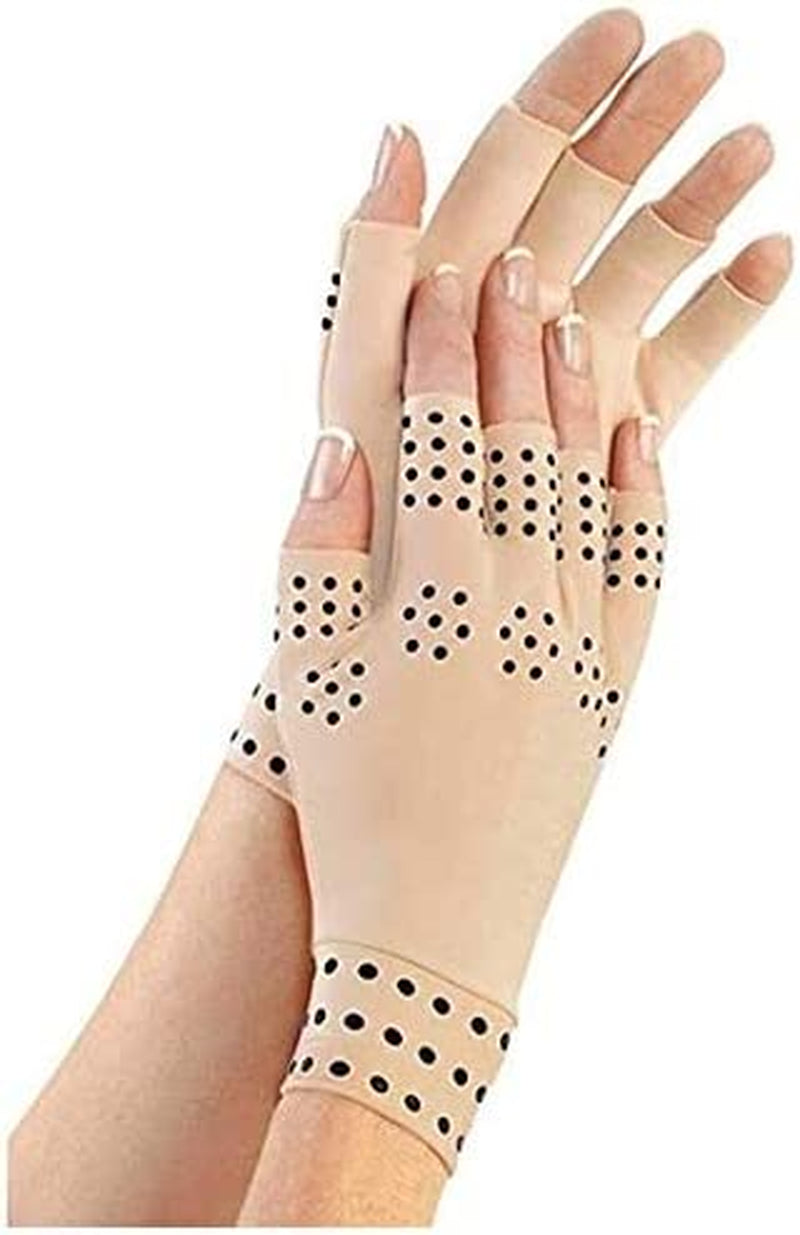 YUESFZ Compression Gloves, Arthritis Gloves with Magnets Anti- Arthritis Health Therapy Gloves Fingerless Gloves Relief Hand Pain Relief Heal Joints Relief Wrist Brace with Thumb Spica