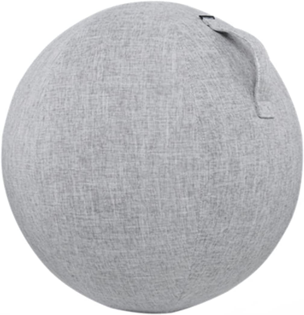 Doodran Yoga Ball Cover with Handle Foldable Lightweight Exercise Ball Cover Sitting Ball Cover for Birthing Ball Stability Ball Fitness Ball Balance Ball,21.7In, Grey White