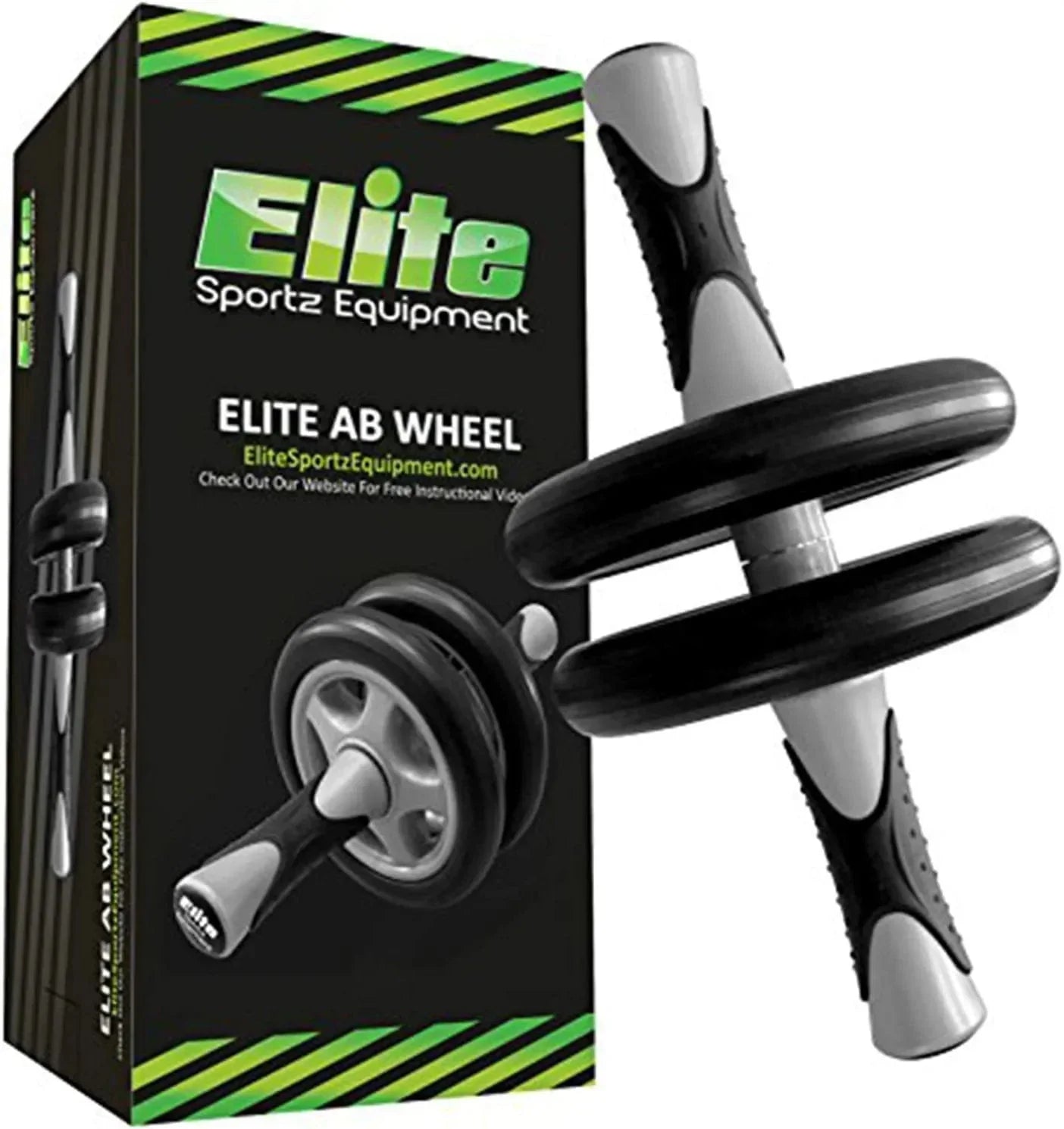 Elite Sportz Ab Roller Wheel - Gym & at Home Ab Workout Equipment with 2 Wheels to Exercise Core Abdominal Muscles - Strength Training Accessories for Abs