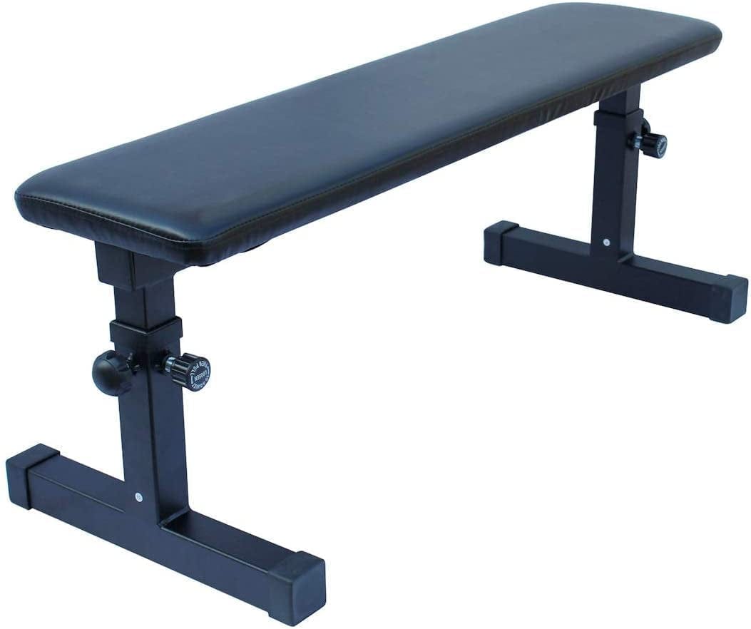 Flat Weight Bench for Strength Training Bench Press 5 Levels Adjustable 43.3 Inches Long Workout Benches for Home Gym 440Lb Weight Capacity