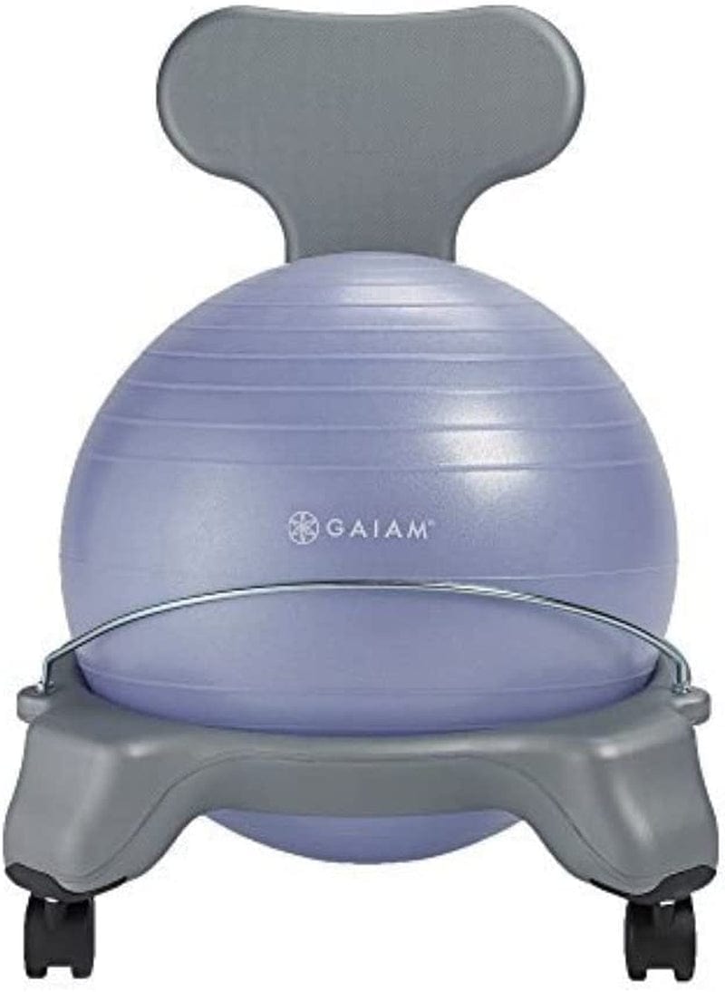 Gaiam Kids Balance Ball Chair - Classic Children'S Stability Ball Chair, Alternative School Classroom Flexible Desk Seating for Active Students