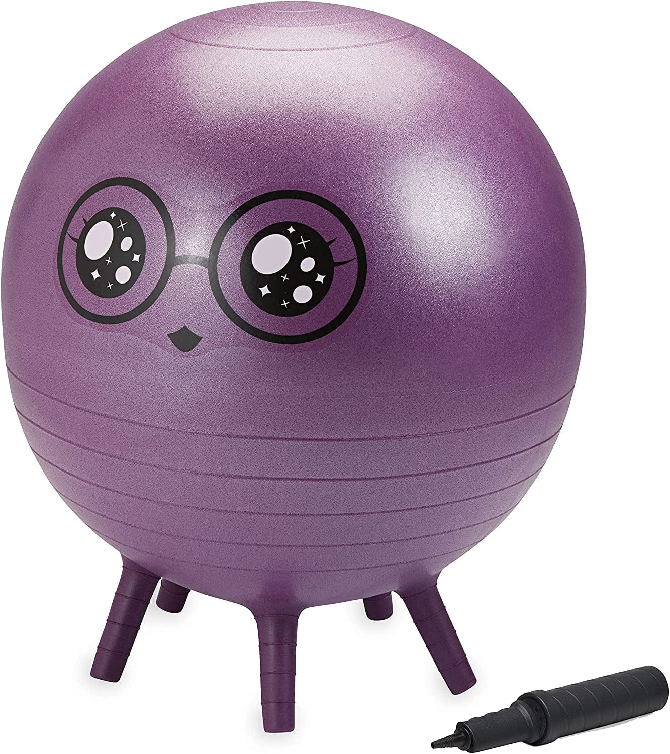 Gaiam Kids Stay-N-Play Children'S Balance Ball - Flexible School Chair, Active Classroom Desk Seating with Stay-Put Stability Legs, Includes Air Pump