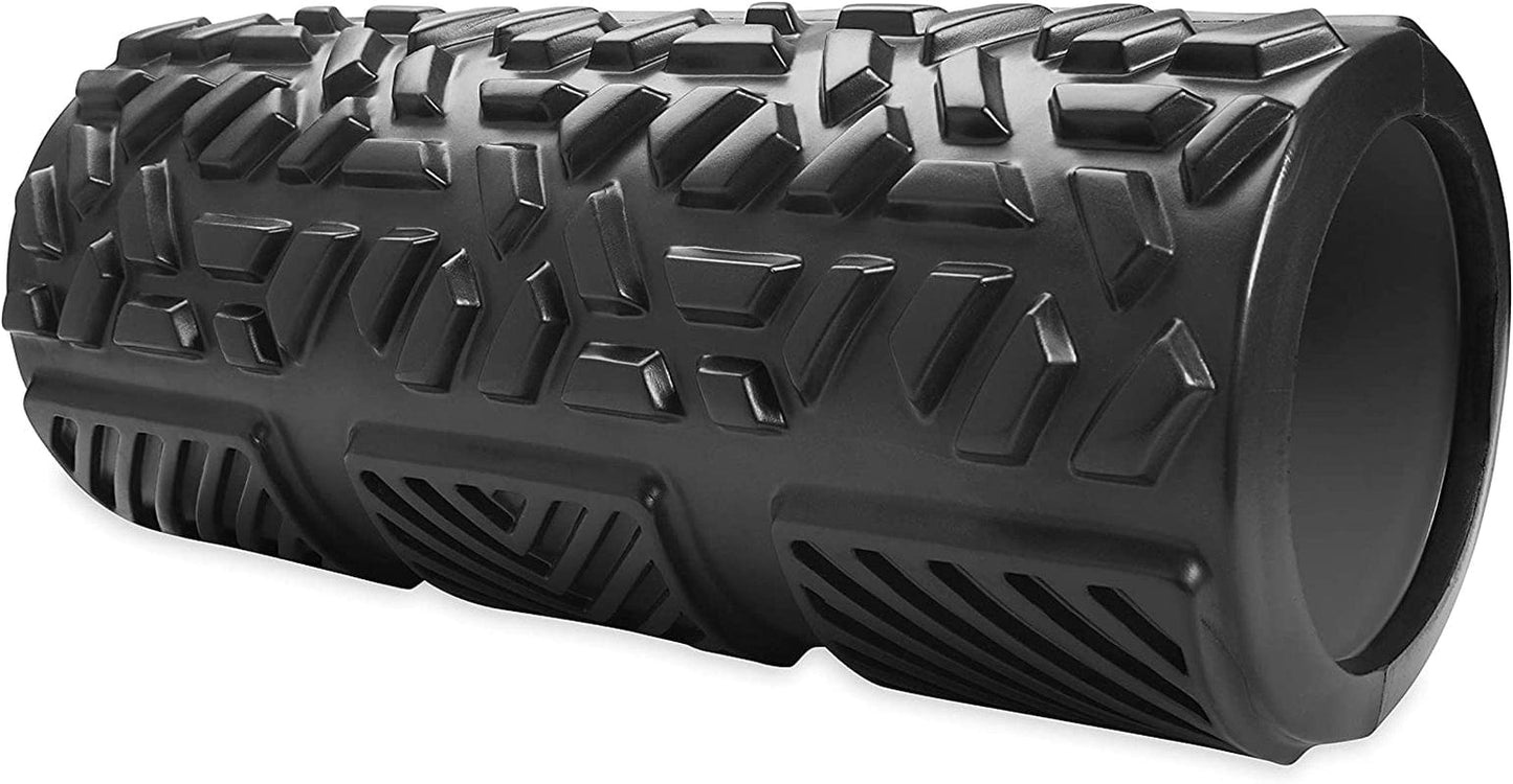 Gaiam Restore Massage Roller - Deep Tissue Performance Muscle Roller | Multi Textured Massager, High Density Hard Inner Core (13" L X 5" Diameter)