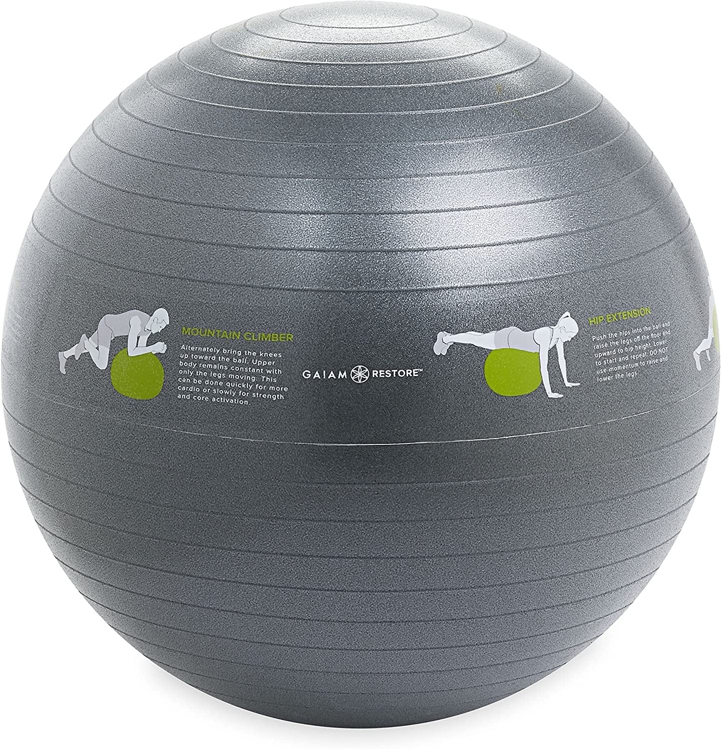 Gaiam Restore Self-Guided Stability Ball, 65Cm