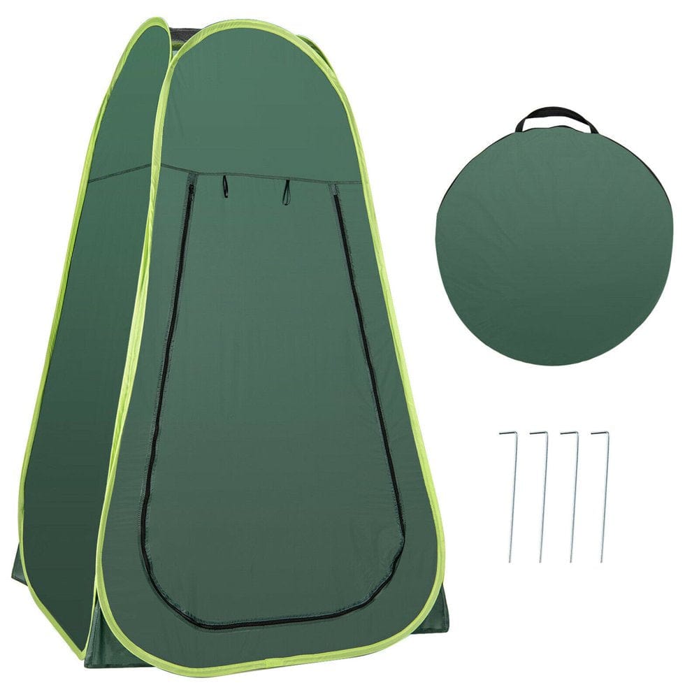 Gymax Portable Pop up Privacy Shower Tent Toilet Changing Room Camping Hiking Green