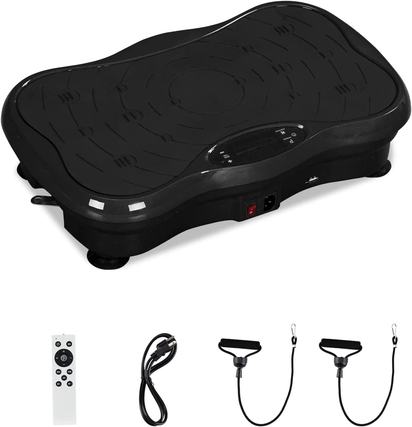 Ktaxon Vibration Plate, Vibration Machine, Vibrating Plate Exercise Machine with LCD Display, 5 Mode, 180 Level, Remote Control and Resistance Bands