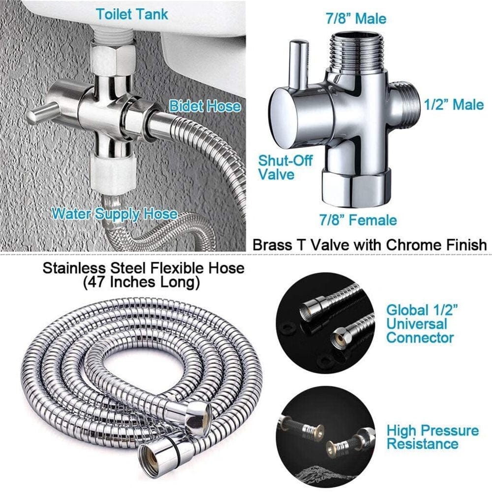 Ociviesr Shower Handheld Bidet Sprayer Diaper Clean Kit Shower Cloth Portable Toilet Spray Cleaning Supplies Other