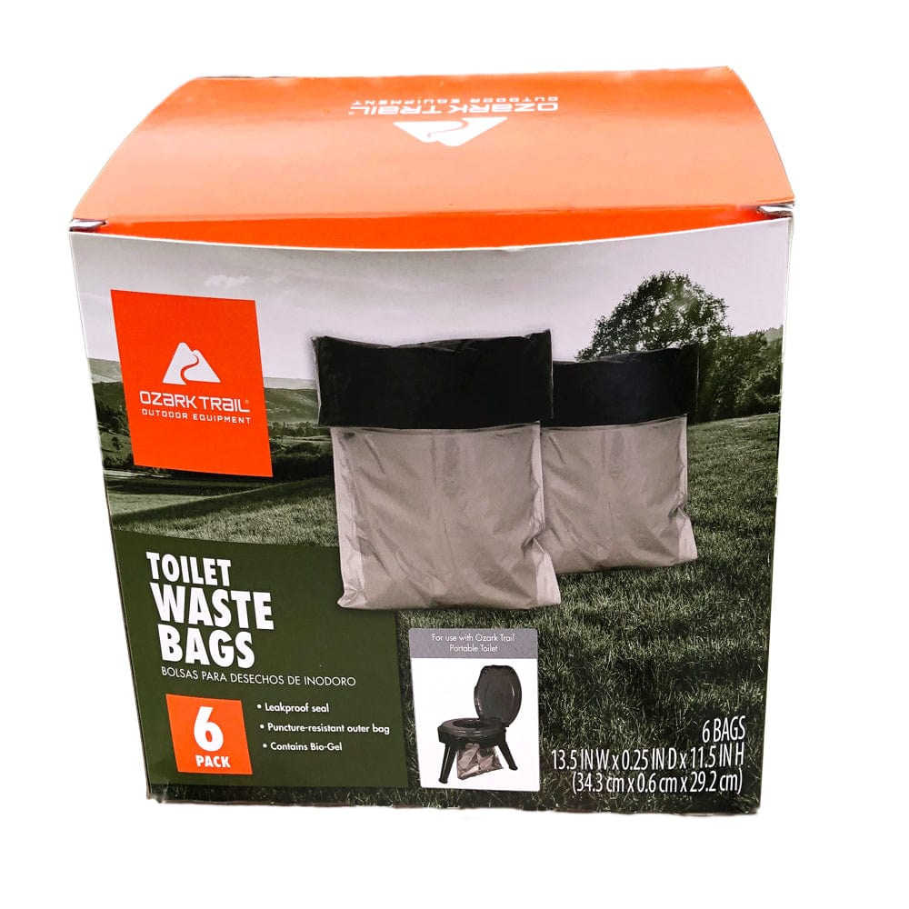 Ozark Trail Portable Toilet Waste Bags with Bio-Gel 6 Pack