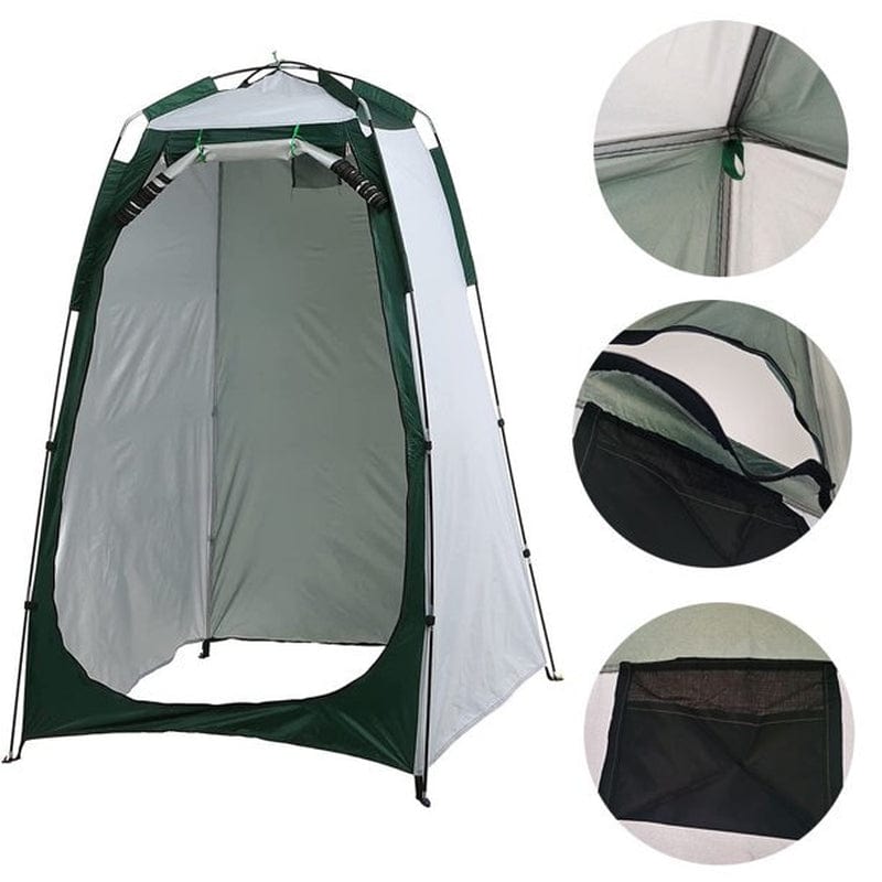 Portable Outdoor 1-Person Camping Tents Shower Tents Beach Privacy Toilet Changing Room Green