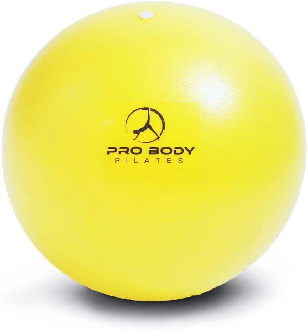 Probody Pilates Mini Exercise Ball - 9 Inch Small Bender Ball for Stability, Barre, Pilates, Yoga, Balance, Core Training, Stretching and Physical Therapy with Workout Guide