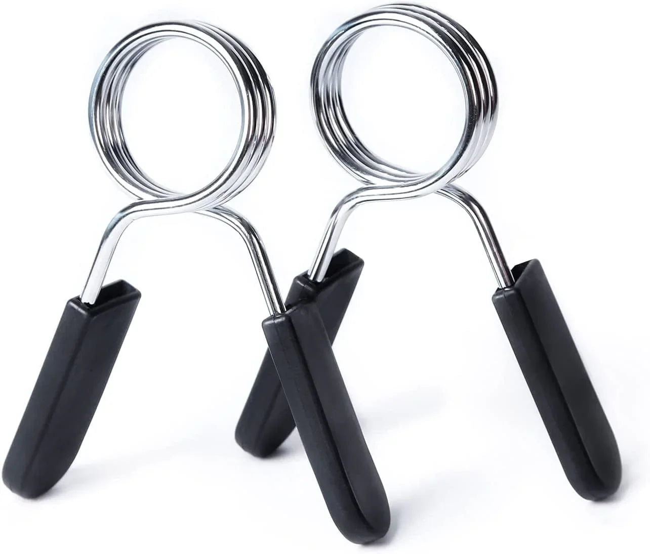 Ritfit Olympic Barbell Clamps, 2-Inch Spring Clip Collars with Easy Plastic Handle - a Pair Weightlifting Accessory for Barbell & Dumbbell Handle Locking Clip Clamps