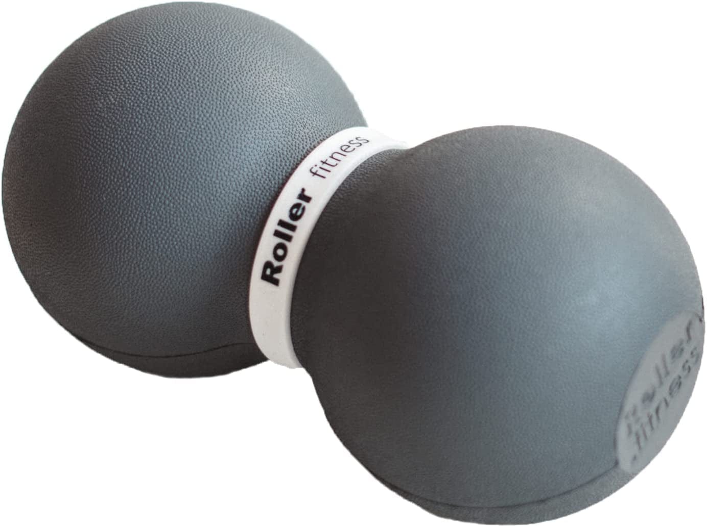Roller Fitness Infinity Roller, Peanut Foam Roller, Large 8-Inch Double Massage Ball Exercise Roller (Black - Firm)