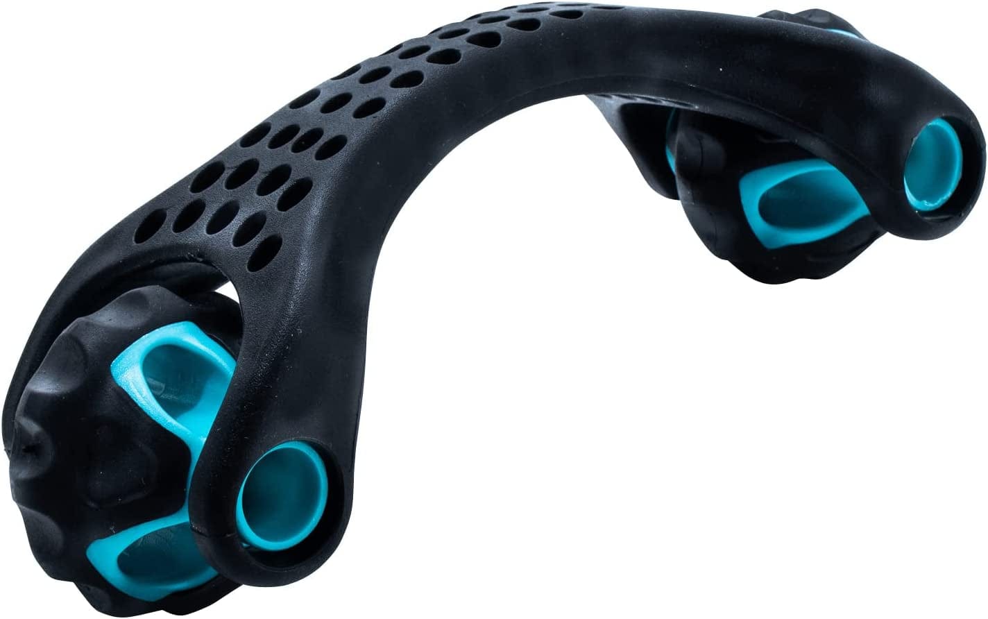 Skelcore Dual Wheel Massage Roller - Two Sided Handheld Muscle Recovery Massage Roller with 2 Textured Massage Balls and Firm Ergonomic Handle