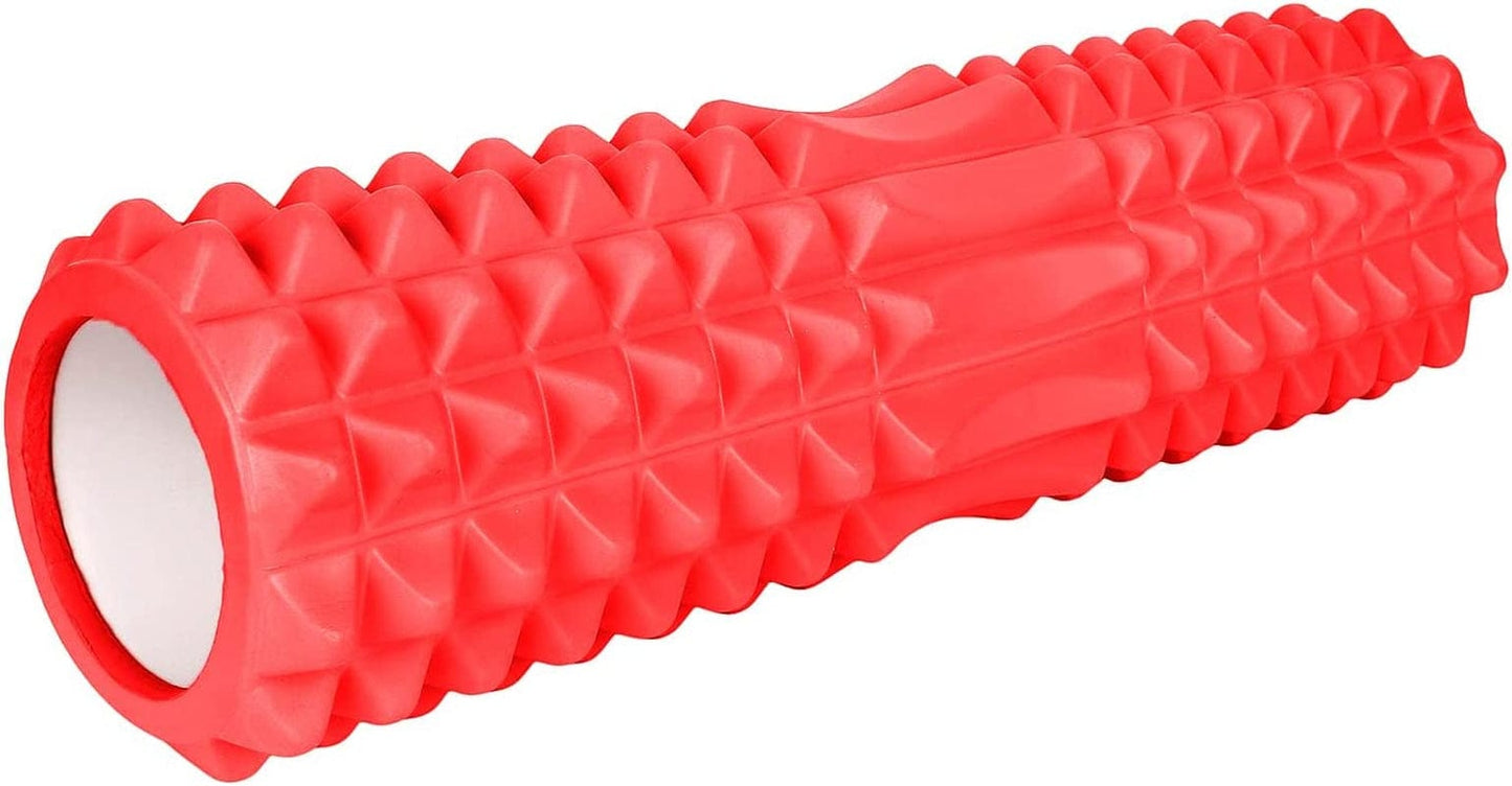 STRAUSS Grid Foam Roller, 33 Cm, (Red)