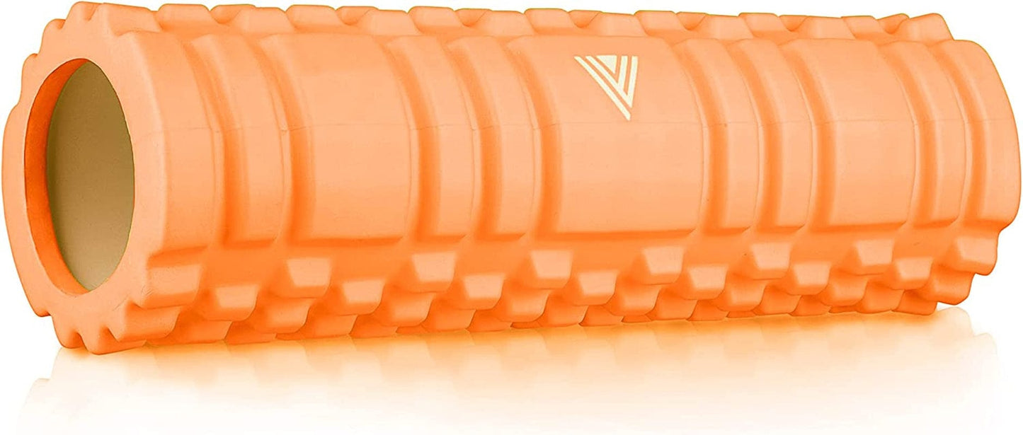 The Vinchu Foam Roller - Deep Tissue Massage Muscle Roller and Stretching Equipment for Sustainable Strength and Myofascial Trigger Point Release (Space Black)