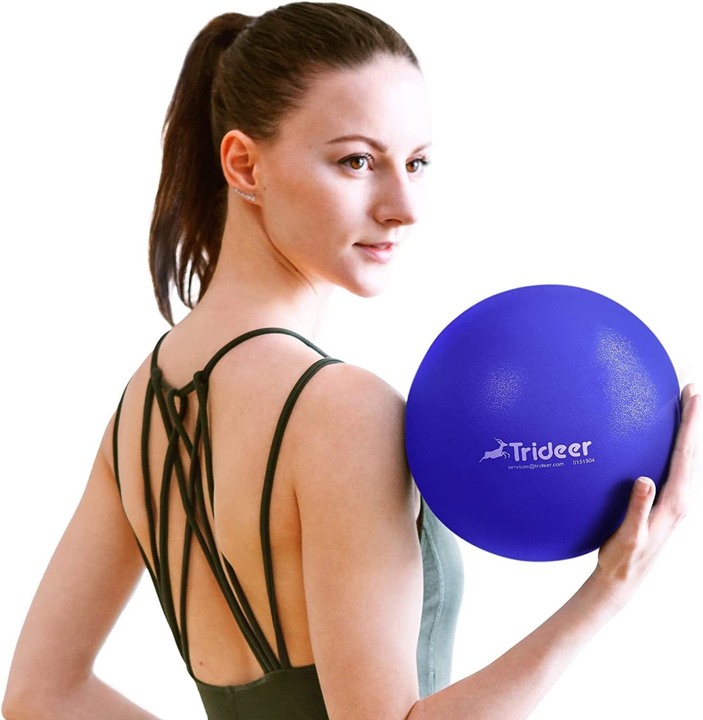 Trideer Pilates Ball 9 Inch Core Ball, Small Exercise Ball with Exercise Guide Barre Ball Bender Ball Mini Yoga Ball for Pilates, Yoga, Core Training, Physical Therapy, Balance, Stability, Stretching