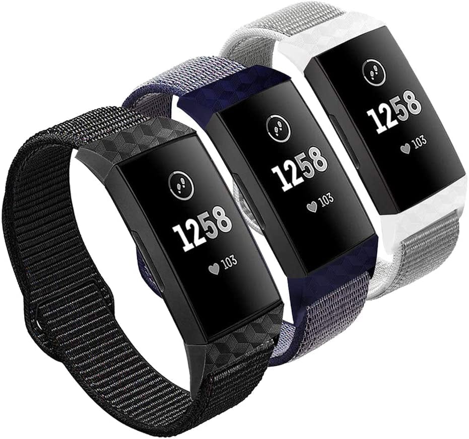 VEAQEE Nylon Bands Compatible with Charge 4 & Charge 3 & 3 SE Women Man Soft Nylon Band Breathable Quick Release Sport Replacement Accessories Wristband, 5.3''- 8.7''…