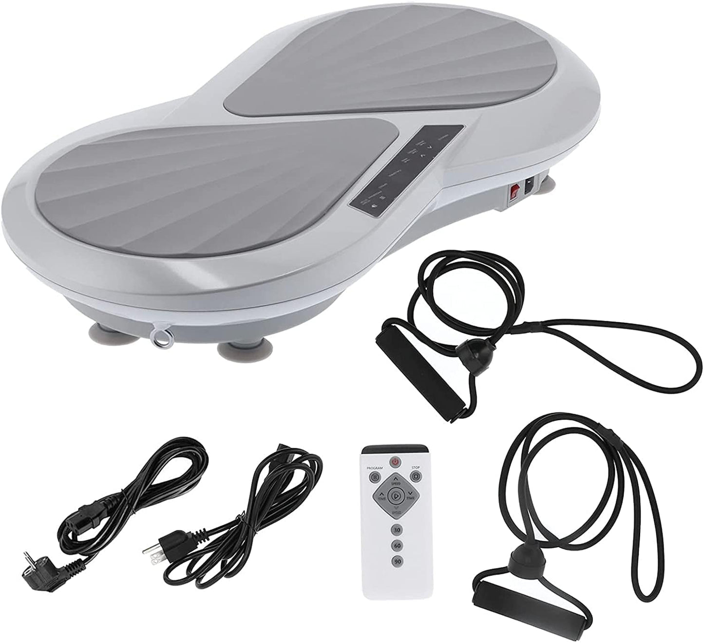 Vibration Plate Exercise Machine, Whole Body Exercise Vibration Fitness Platform with LCD Touch Control, 3 Levels Remote Weight Loss Exercise Machine Fat Burning Machine for Home Gym