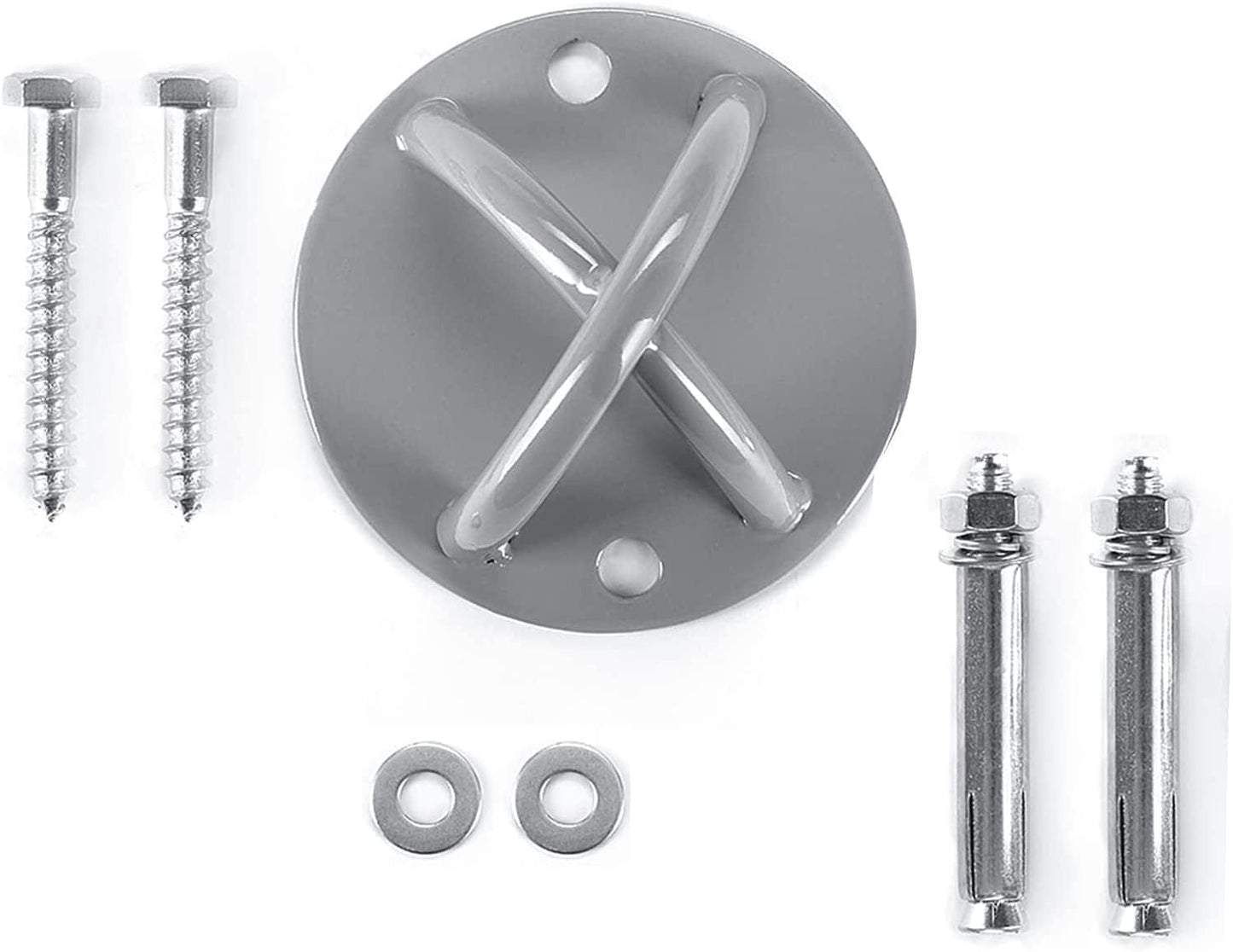 Wall Mount Bracket for TRX Suspension Straps, Ceiling Anchor X Mount for Olympic Rings, Body Weight Strength Training Systems, Yoga Swings Hammocks, Boxing Equipment