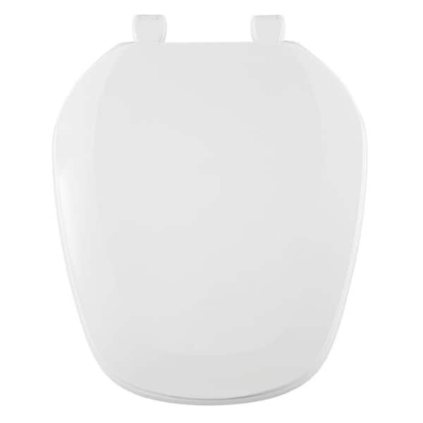Toilet Seat Round Closed Square Front Eljer Emblem, White