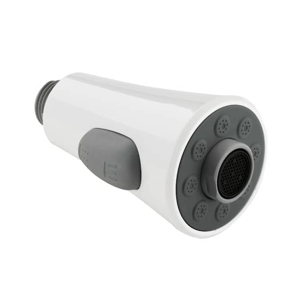 Kitchen Faucet Sprayer Head Replacement 1-Handle Pull-Down, White