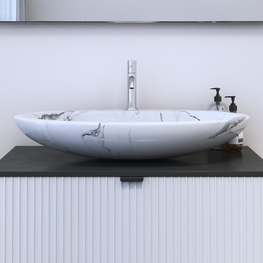 29 Inch Ceramic Vessel Sink - Meble Furniture