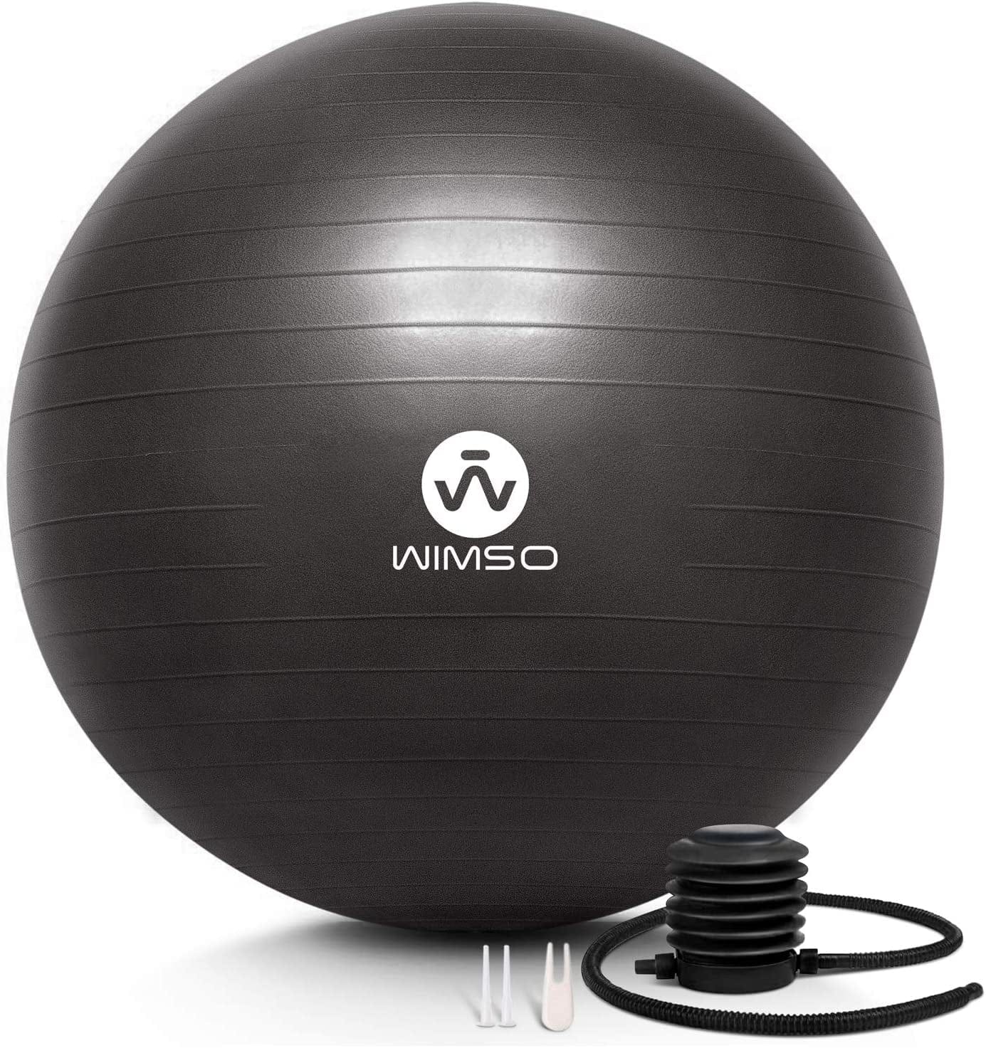 WIMSO Exercise Ball Yoga Ball Chair for Fitness Balance Extra Thick Non-Slip Anti-Burst Bearing 2200Lb with Quick Pump