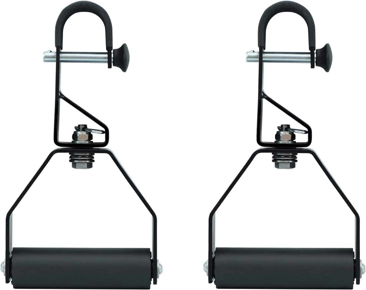 Yes4All Rotating Pull up Handles for Chin up Bar with Non-Slip & Foam Pad Grips - Twist Motion over Door Bar Handles - Doorway Trainer Raised Height Hooks with Thick Rack Pads Rotating Accessories