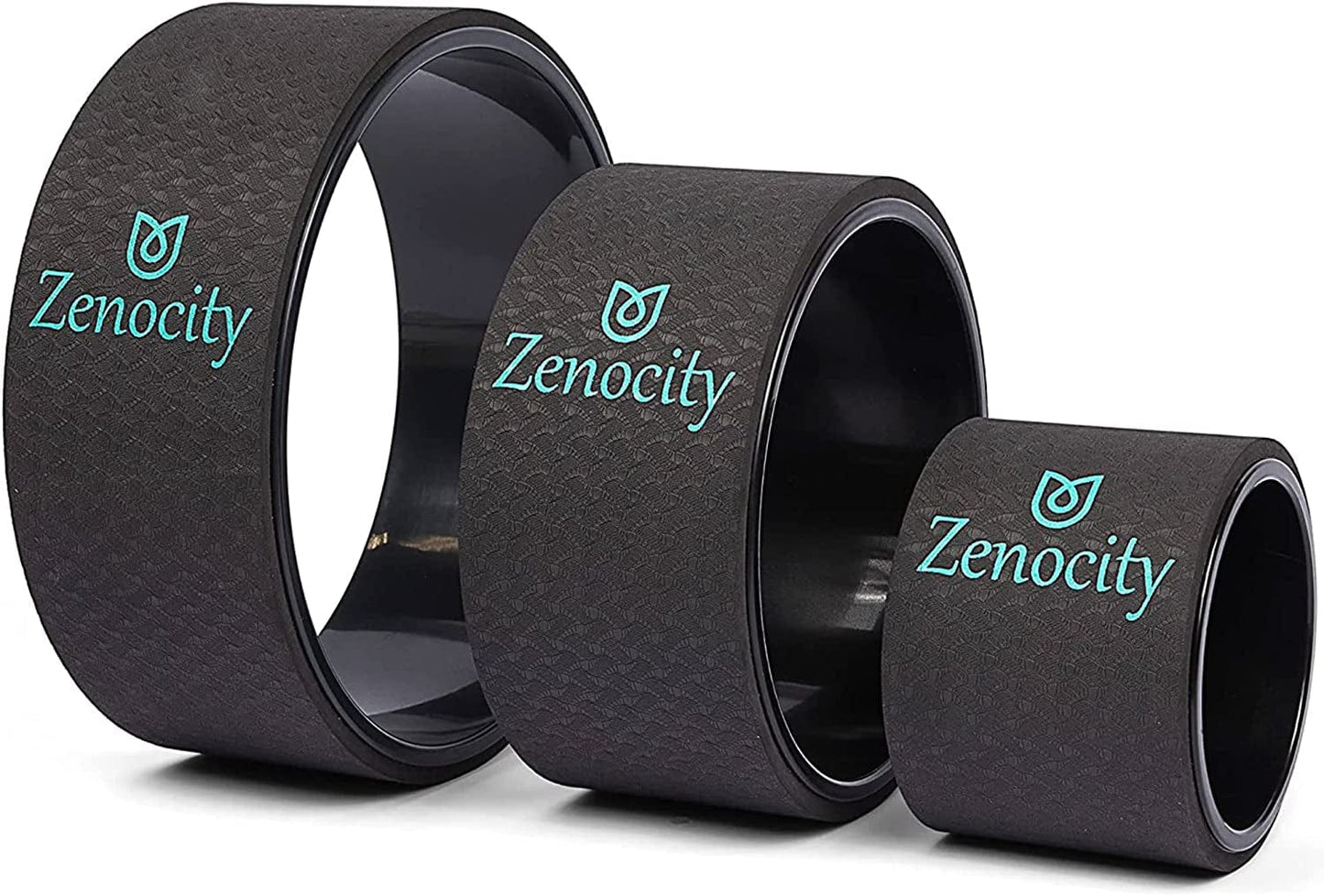 Yoga Back Roller - Yoga Wheel for Stretching and Back Pain Relief - Back Stretcher - Foam Roller - Best Balance Accessory for Stretching - Thick Padding for Comfort - Improve Flexibility