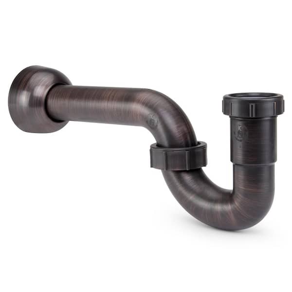 Plastic P-Trap Rubbed Bronze 1-1/2 in. or 1-1/4 in. x 1-1/4 in.