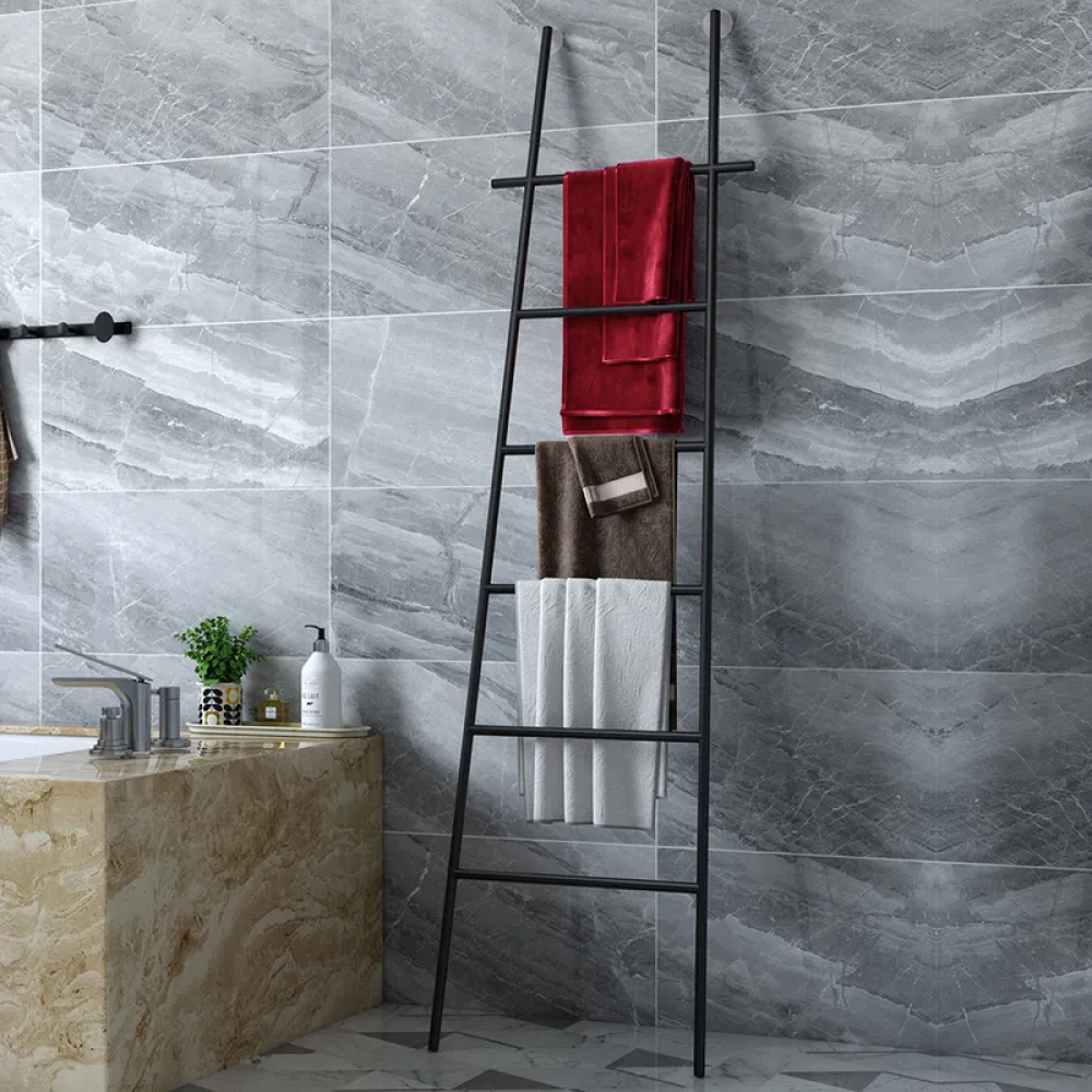 Freestanding Bath Ladder Storage Towel Rack
