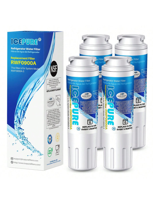 ICEPURE UKF8001 Refrigerator Water Filter Replacement for EDR4RXD1, Filter 4, Maytag UKF8001AXX-200, UKF8001P, 4396395, 469006, Puriclean II, FMM-2, WF295, RFC0900A, RWF0900A 4PACK