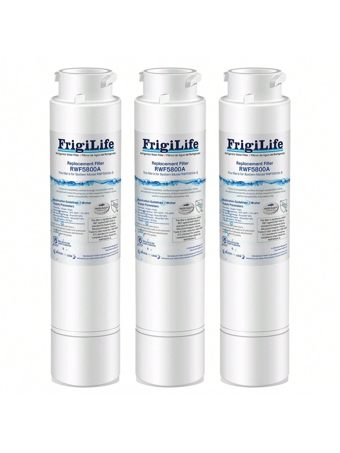 FrigiLife Refrigerator Water Filter Compatible With Frigidaire EPTWFU01, EWF02, Pure Source Ultra II, 3PACK
