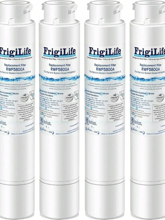 FrigiLife Refrigerator Water Filter Compatible With Frigidaire EPTWFU01, EWF02, Pure Source Ultra II, 4PACK