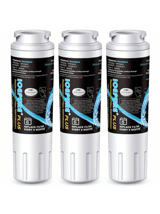 ICEPURE PLUS UKF8001 NSF/ANSI 53 Certified Replacement For Everydrop EDR4RXD1,Filter 4, Maytag UKF8001AXX-200, MPF15090, WF-UKF8001, Puriclean II, RWF0900A Refrigerator Water Filter, 3PACK