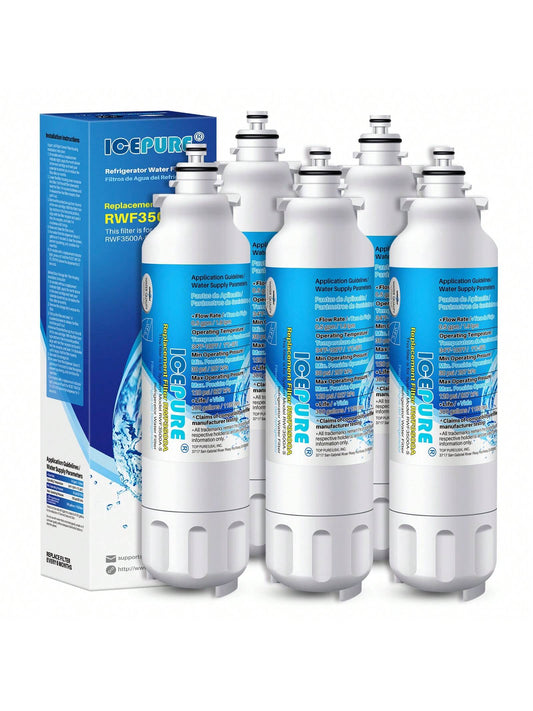 ICEPURE ADQ73613401 Refrigerator Water Filter Replacement For LT800P, Kenmore 9490, 46-9490, ADQ73613403, ADQ73613402, LSXS26326S, LSXS26366S, LMXC23746S, LMXC23746D, LMXS30776S, RWF3500A, 5PACK