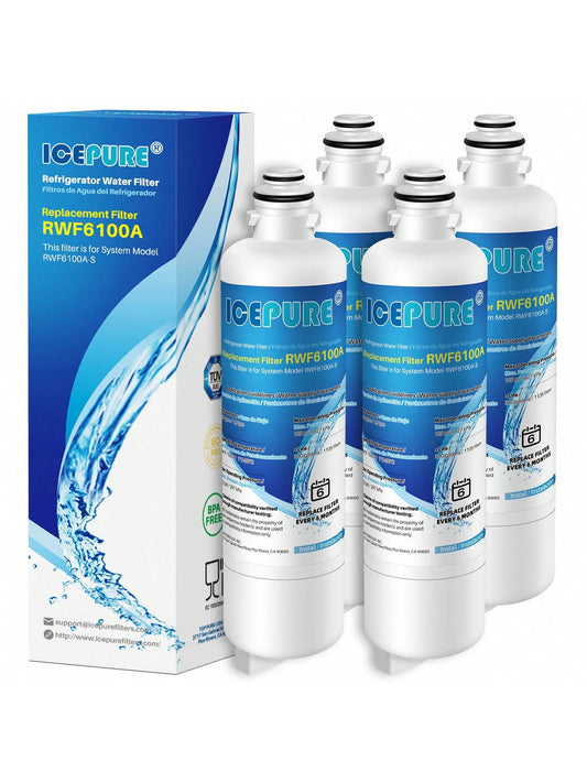 ICEPURE Refrigerator Water Filter Replacement For Ultra Clarity Pro BORPLFTR50, BORPLFTR55, 12033030, 12028325, 11025825, 11032531, B36CT80SNS, B36CL80ENS, WFC100MF, WFS200MF, RA450022, 4PACK