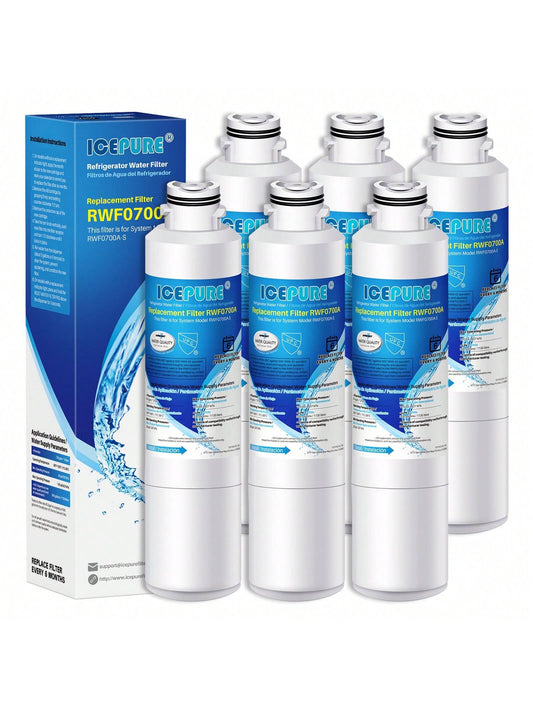 ICEPURE DA29-00020B Replacement For RF28HMEDBSR, RF263BEAESR, HDX FMS-2, HAF-CIN/EXP, RF4287HARS, PL-200, RFG297HDRS, RF28HFEDBSR, DA97-08006A RWF0700A Refrigerator Water Filter, 6PACK