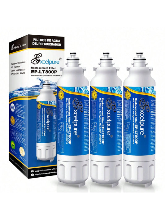 EXCELPURE ADQ73613401 Replacement For LT800P, ADQ73613402, ADQ736134, ADQ73613408, Kenmore 9490,46-9490, 3PACK, LMXS30776s, LSXS26326S, LSXS26366S, LSXS26366D, LMXC23746S, LMXC23746D, RWF3500A